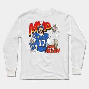 Josh Allen Mvp Nfl Comic Vintage Long Sleeve T-Shirt